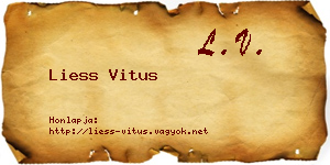 Liess Vitus névjegykártya